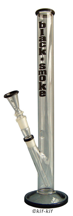 Glasbong18,8 Straight, "Black Smoke" ca. 46 cm