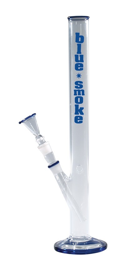 Glasbong18,8 Straight, "Blue Smoke" ca. 46 cm