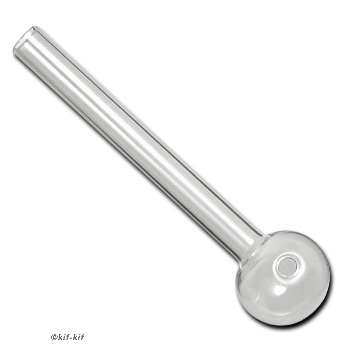 Öl-Pfeife aus Glas: ca. 10,5 cm