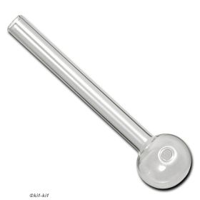 Öl-Pfeife aus Glas: ca. 10,5 cm