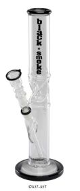 Glasbong 14,5 Straight, Eis, "Black Smoke" ca. 33 cm